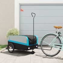 Fietstrailer 45 kg ijzer zwart en blauw
