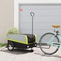  Fietstrailer 45 kg ijzer zwart en groen