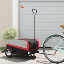  Fietstrailer 45 kg ijzer zwart en rood