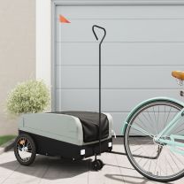  Fietstrailer 45 kg ijzer zwart en grijs