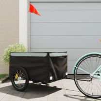  Fietstrailer 45 kg ijzer zwart en grijs