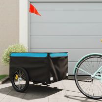  Fietstrailer 45 kg ijzer zwart en blauw