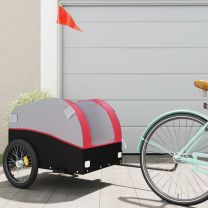  Fietstrailer 45 kg ijzer zwart en rood