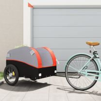  Fietstrailer 45 kg ijzer zwart en oranje