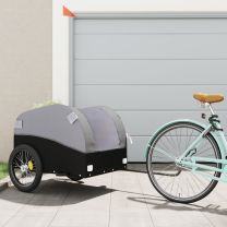  Fietstrailer 45 kg ijzer zwart en grijs