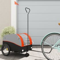  Fietstrailer 30 kg ijzer zwart en oranje