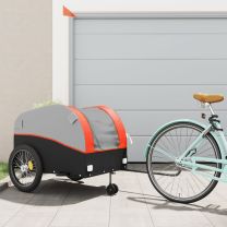  Fietstrailer 45 kg ijzer zwart en oranje