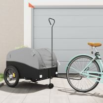  Fietstrailer 45 kg ijzer zwart en grijs