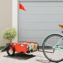  Fietstrailer oxford stof en ijzer oranje
