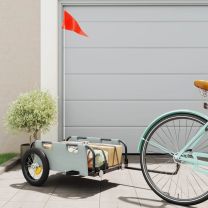  Fietstrailer oxford stof en ijzer grijs