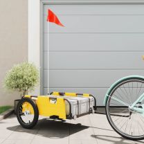  Fietstrailer oxford stof en ijzer geel