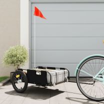  Fietstrailer oxford stof en ijzer zwart