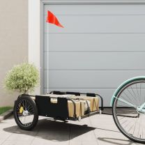  Fietstrailer oxford stof en ijzer zwart