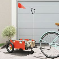  Fietstrailer oxford stof en ijzer oranje