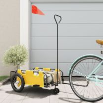  Fietstrailer oxford stof en ijzer geel
