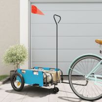  Fietstrailer oxford stof en ijzer blauw