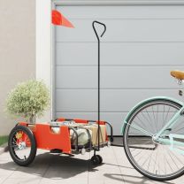  Fietstrailer oxford stof en ijzer oranje