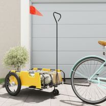  Fietstrailer oxford stof en ijzer geel