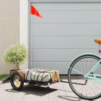  Fietstrailer 122x53x28 cm ijzer zwart