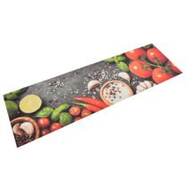  Keukenmat wasbaar 45x150 cm fluweel groenteprint
