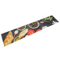  Keukenmat wasbaar wijn- en dinerprint 60x300 cm fluweel
