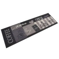  Keukenmat wasbaar koffieprint 60x180 cm fluweel zwart