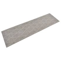  Keukenmat wasbaar geruit 45x150 cm fluweel