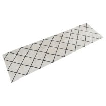 Keukenmat wasbaar geblokt 45x150 cm fluweel