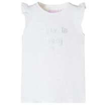 Kindershirt met mouwen met ruches 140 wit