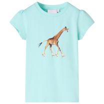 Kindershirt 140 lichtzeeblauw