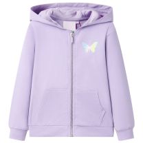 Kindervest met capuchon 104 lila