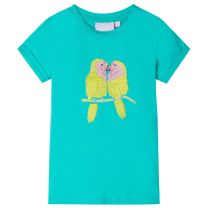 Kindershirt 92 mintkleurig