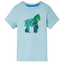 Kindershirt 128 lichtzeeblauw