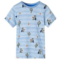 Kindershirt 104 gemengd blauw