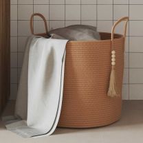  Opbergmand  40x35 cm katoen bruin