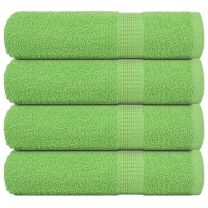 Douchehanddoeken 4 st 70x140 cm 360 g/m 100% katoen appelgroen