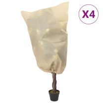  Plantenhoezen met trekkoord 4 st 70 g/m 0,8x1,2 m