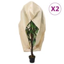  Plantenhoezen met ritssluiting 2 st 70 g/m 1,55x1,55 m