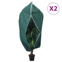  Plantenhoezen met ritssluiting 2 st 70 g/m 1,55x1,55 m
