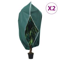  Plantenhoezen met ritssluiting 2 st 70 g/m 1,2x1,8 m