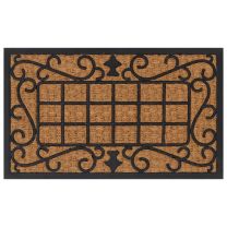  Deurmat rechthoekig 45x75 cm rubber en kokosvezel