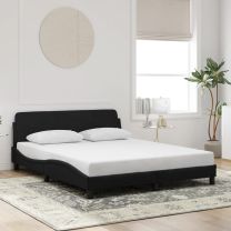 Bedframe zonder matras 160x200 cm fluweel zwart