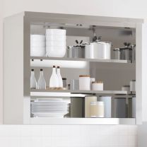  Keukenwandkast met schappen roestvrijstaal