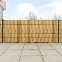  Balkonschermen 5 st 255x19 cm poly rattan lichtbruin