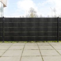  Balkonschermen 5 st 255x19 cm poly rattan zwart