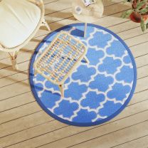  Buitenkleed 120 cm polypropeen blauw