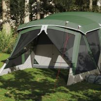  Tent met luifel 4-persoons waterdicht groen