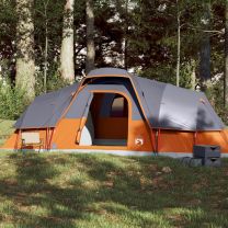 Koepeltent 11-persoons waterdicht grijs en oranje