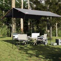  Kampeerluifel waterdicht 360x294 cm grijs en oranje