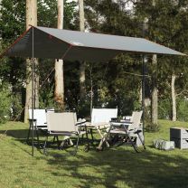  Kampeerluifel waterdicht 360x294 cm grijs en oranje